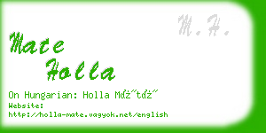 mate holla business card